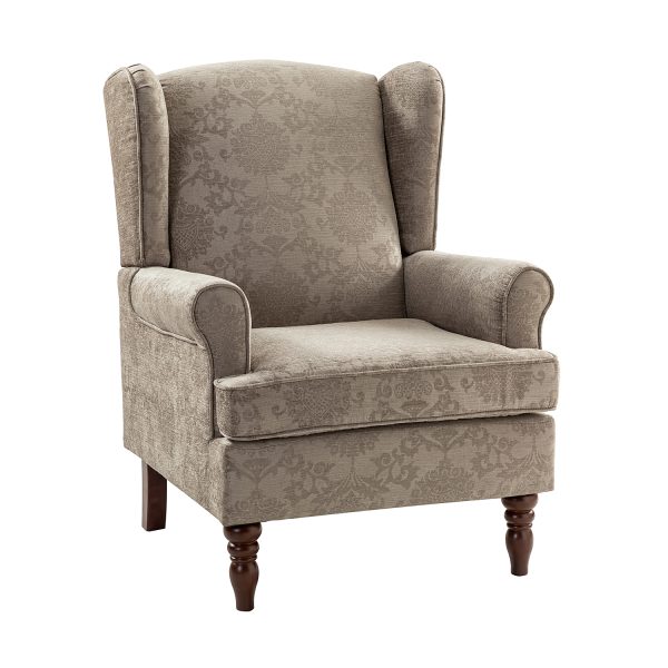 Umberto Brocade Wingback Accent Armchair 1