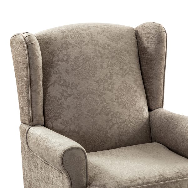 Umberto Brocade Wingback Accent Armchair 4