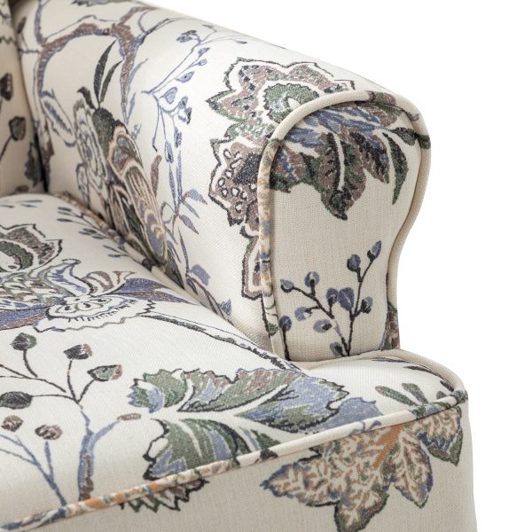 Umberto Green Linen Wingback Armchair 4