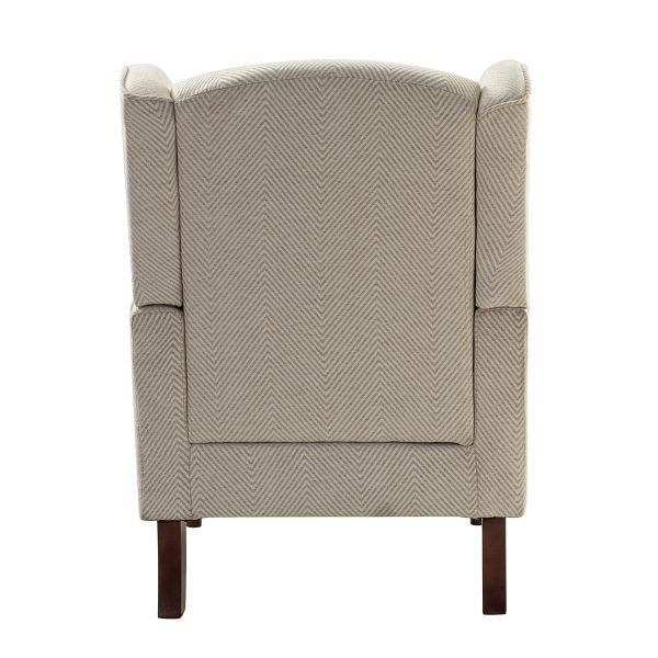 Umberto Tan Linen Wingback Accent Armchair 3
