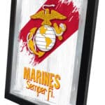 United States Marine Corps (Red/Yellow) 17x22 Logo Wall Mirror (Alternate)