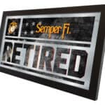 United States Marine Corps (Red/Yellow) 26x15 Retired Wall Mirror