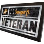 United States Marine Corps (Red/Yellow) 26x15 Veteran Wall Mirror