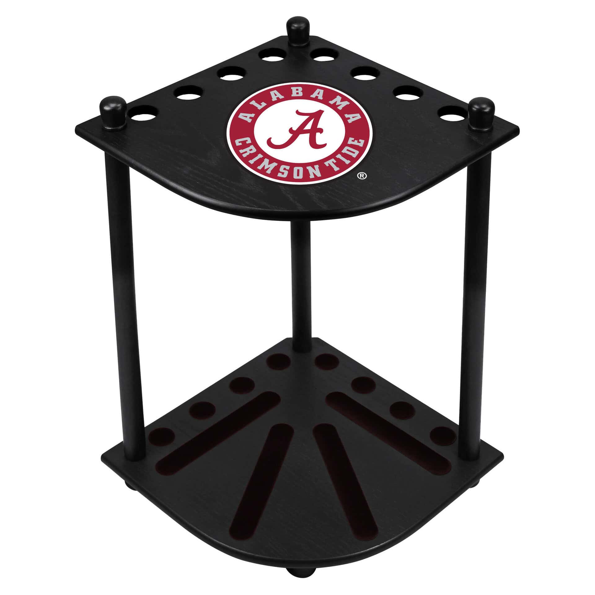 Univ of Alabama Corner Cue Rack 2 Univ of Alabama Corner Cue Rack - Image 2