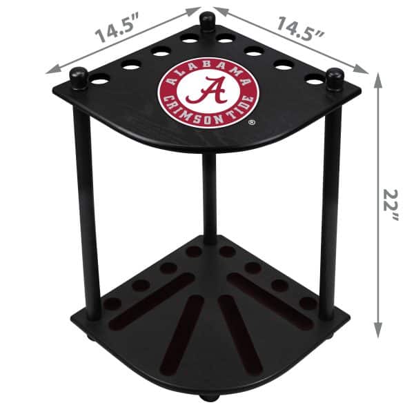 Univ of Alabama Corner Cue Rack 3