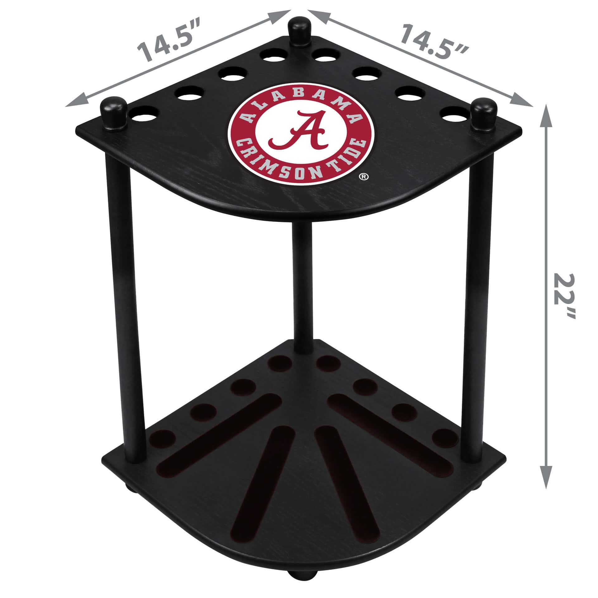 Univ of Alabama Corner Cue Rack 4 Univ of Alabama Corner Cue Rack - Image 4