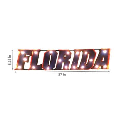 Univ of Florida-Florida Lighted Recycled Metal Sign