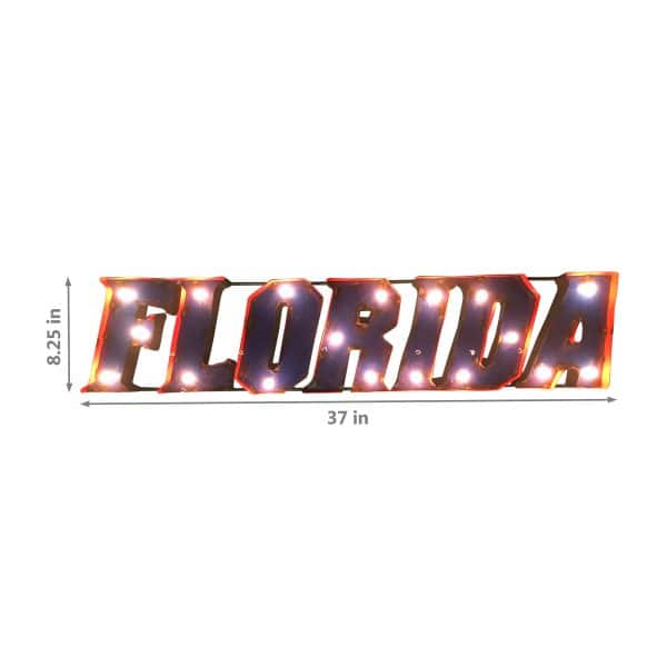 Univ of Florida Florida Lighted Recycled Metal Sign