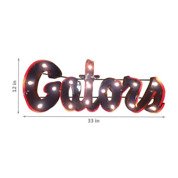 Univ of Florida Gators Lighted Recycled Metal Sign 2