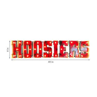 Univ of Indiana-Hoosiers Lighted Recycled Metal Sign