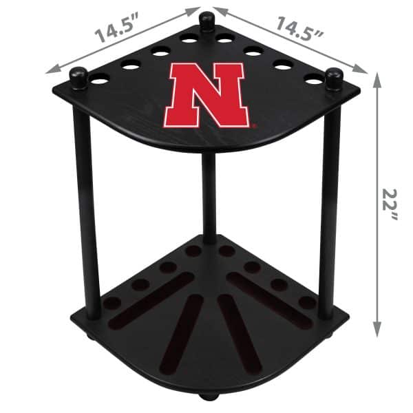 Univ of Nebraska Corner Cue Rack 2