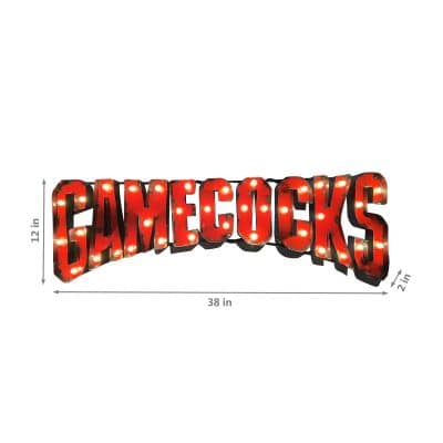 Univ of S. Carolina-Gamecocks Lighted Recycled Metal Sign