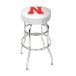 University Of Nebraska Chrome Swivel Bar Stool