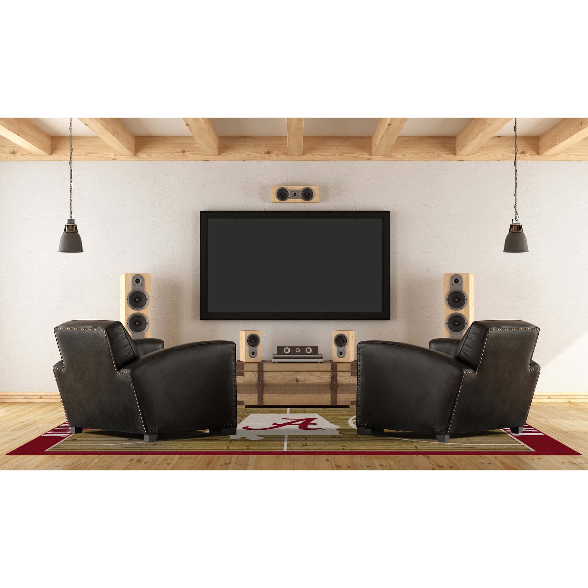 University of Alabama 6x8 Courtside Rug 2 University of Alabama 6x8 Courtside Rug - Image 2