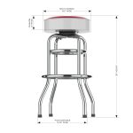 University of Alabama Chrome Bar Stool 13 University of Alabama Chrome Bar Stool