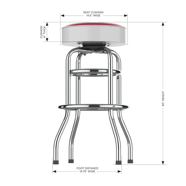 University of Alabama Chrome Bar Stool 5