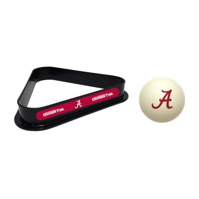University of Alabama Cue Ball & Ball Rack