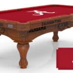 University of Alabama Pool Table with Chardonnay Finish and Claw Leg 11 University of Alabama Pool Table with Chardonnay Finish and Claw Leg