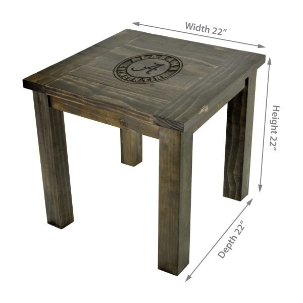 University of Alabama Reclaimed Side Table 3