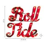 University of Alabama-Roll Tide Lighted Recycled Metal Sign 5 University of Alabama-Roll Tide Lighted Recycled Metal Sign