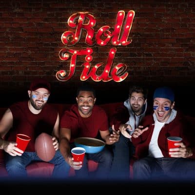 University of Alabama-Roll Tide Lighted Recycled Metal Sign