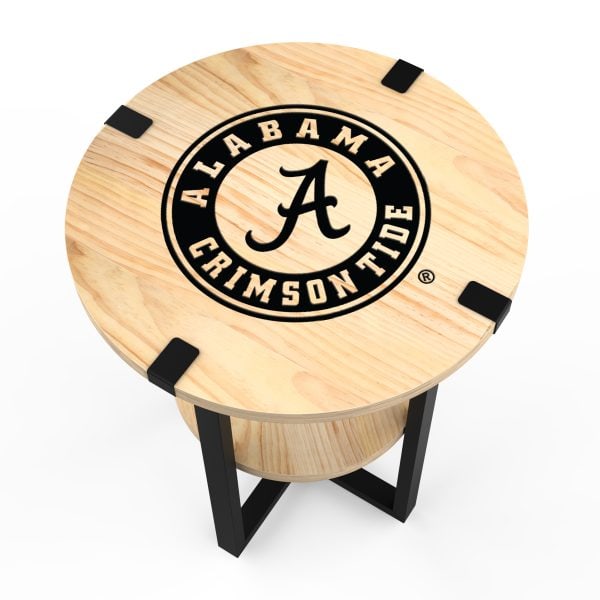University of Alabama Side Table with Charger 3