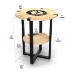 University of Alabama Side Table with Charger