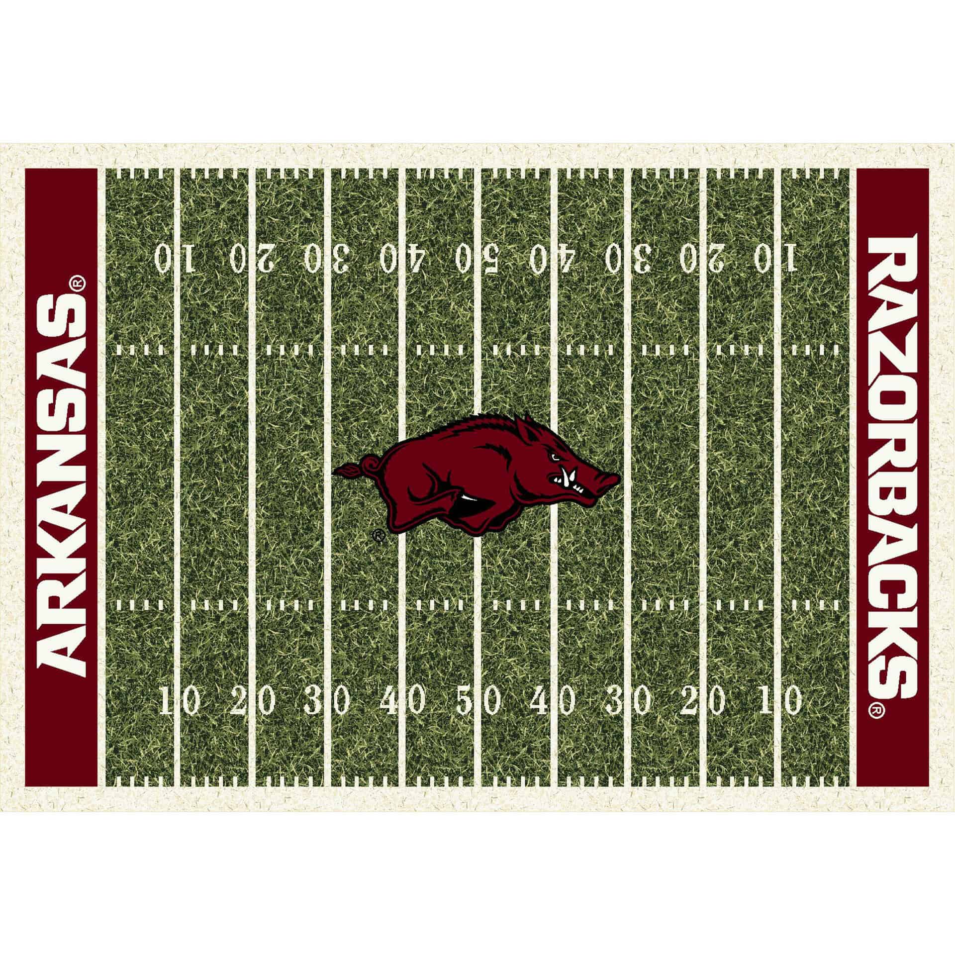 University of Arkansas 4x6 Homefield Rug 2 University of Arkansas 4x6 Homefield Rug - Image 2