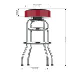 University of Arkansas Chrome Bar Stool 11 University of Arkansas Chrome Bar Stool