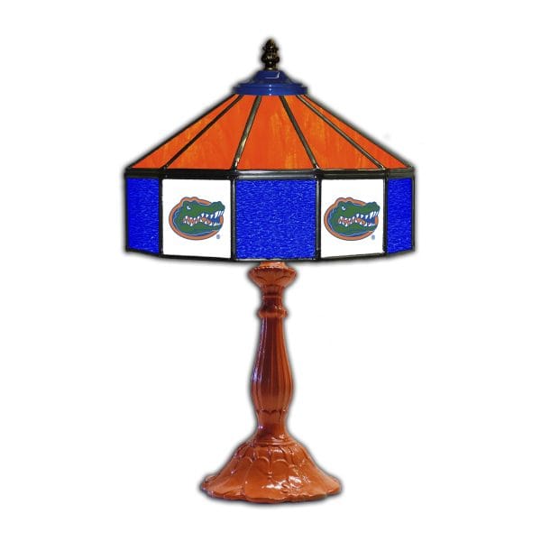 University of Florida 21 inch Glass Table Lamp