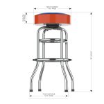 University of Florida Chrome Bar Stool 7 University of Florida Chrome Bar Stool