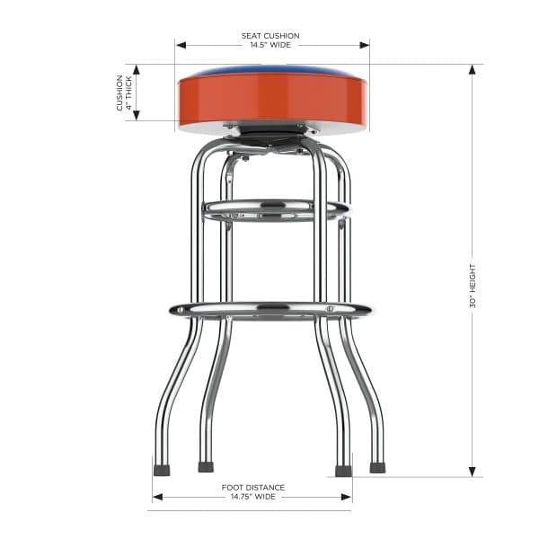 University of Florida Chrome Bar Stool