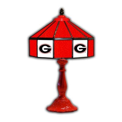 University of Georgia 21-inch Glass Lamp