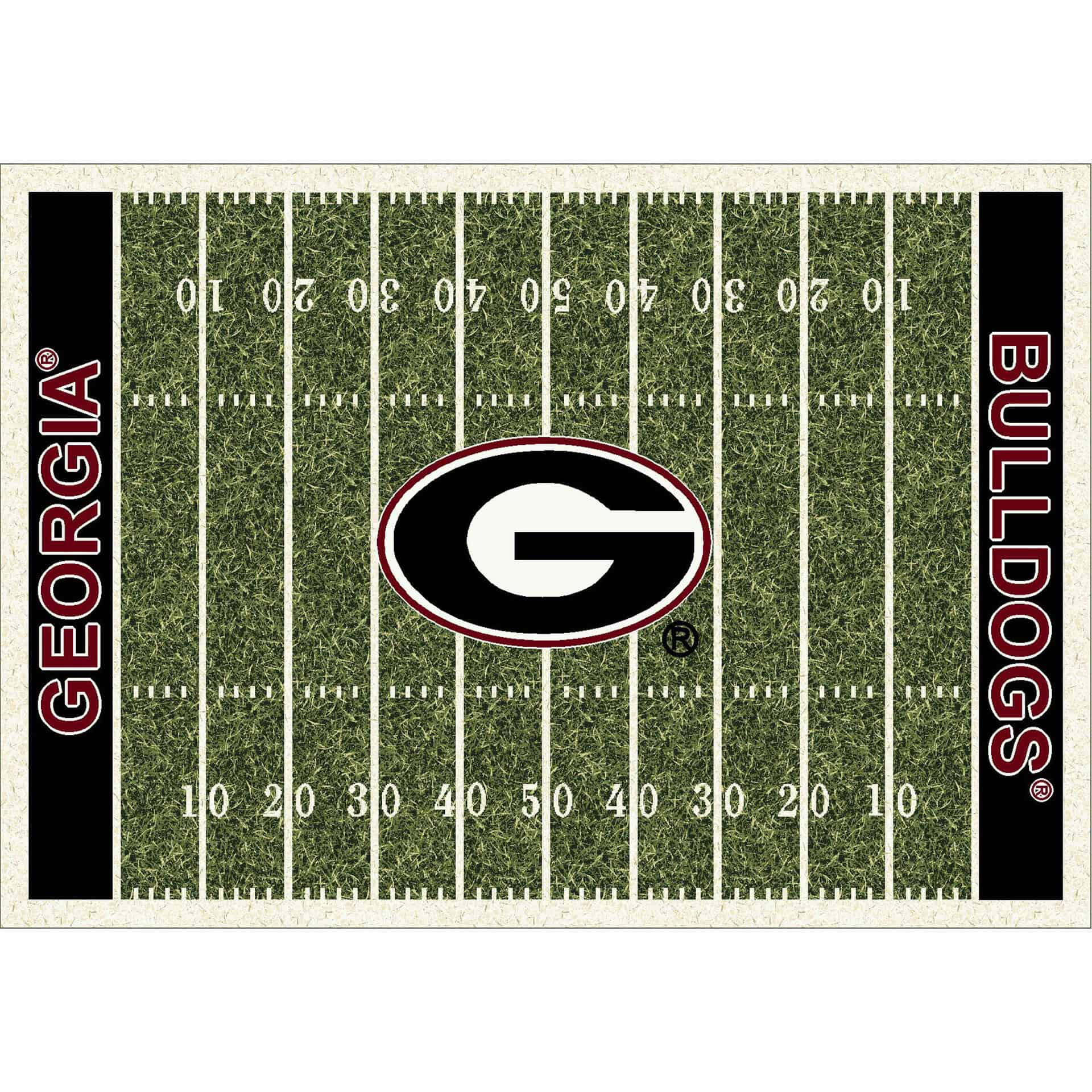 University of Georgia 4x6 Homefield Rug 1 University of Georgia 4x6 Homefield Rug