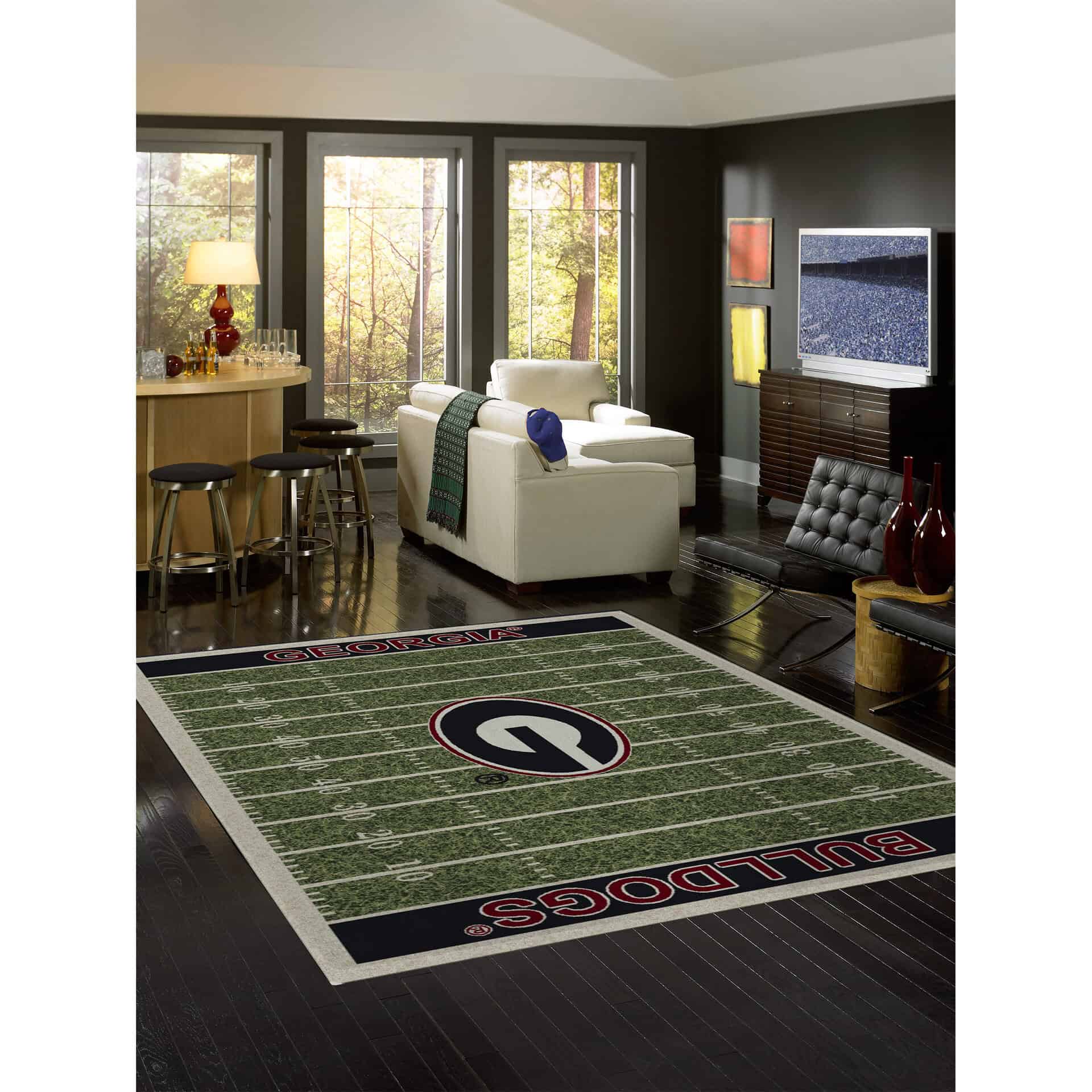 University of Georgia 8x11 Homefield Rug 2 University of Georgia 8x11 Homefield Rug - Image 2