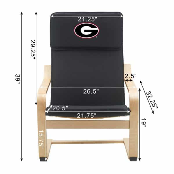 University of Georgia Bentwood Adult Chair 3