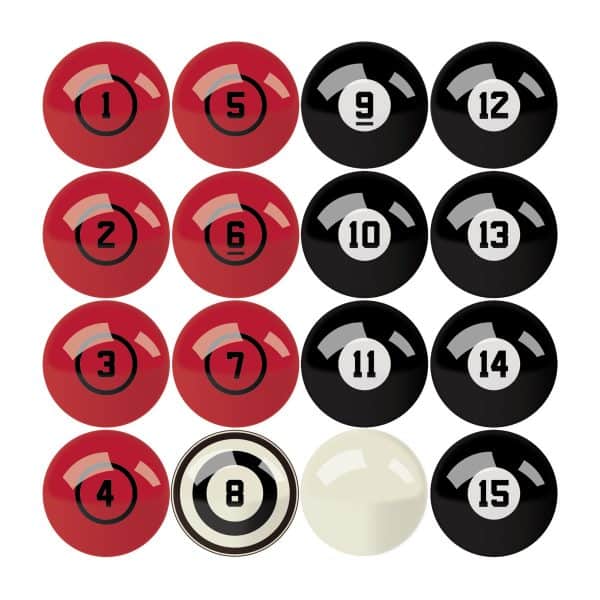 University of Georgia Billiard Balls With Numbers 1