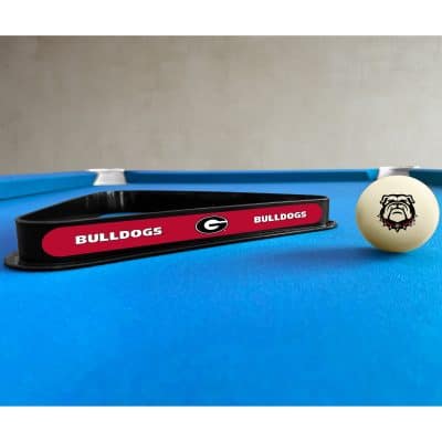 University of Georgia Cue Ball & Ball Rack