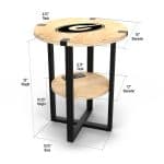 University of Georgia Side Table with Charger 7 University of Georgia Side Table with Charger
