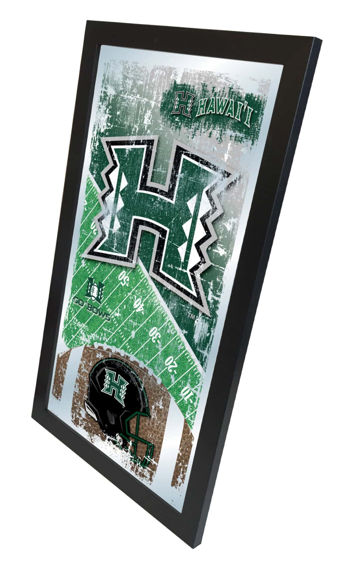 University of Hawaii 15x26 Football Wall Mirror 2 University of Hawaii 15x26 Football Wall Mirror - Image 2