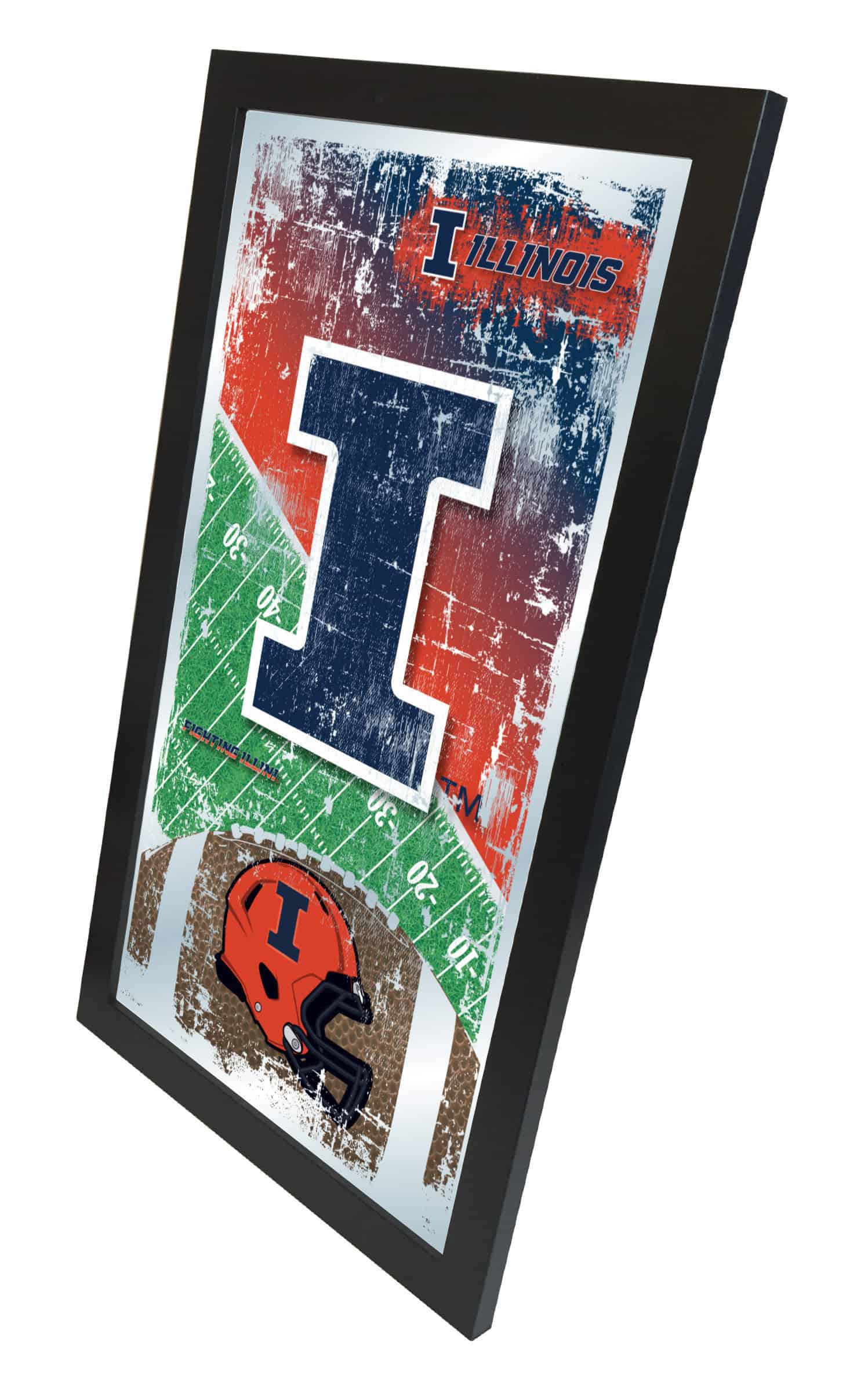 University of Illinois 15x26 Football Wall Mirror 5 University of Illinois 15x26 Football Wall Mirror