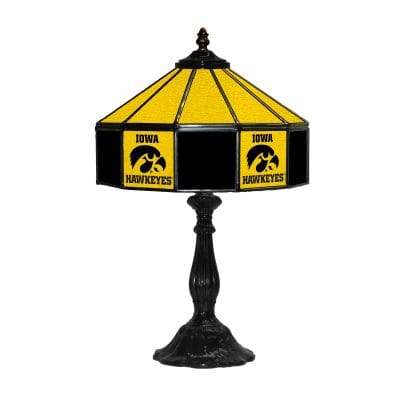 University of Iowa 21-inch Glass Table Lamp