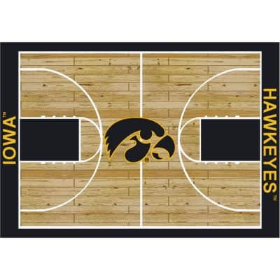 University of Iowa 6x8 Courtside Rug