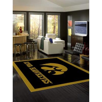University of Iowa 8x11 Spirit Rug