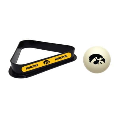University of Iowa Cue Ball & Ball Rack