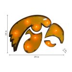University of Iowa Logo Lighted Recycled Metal Sign