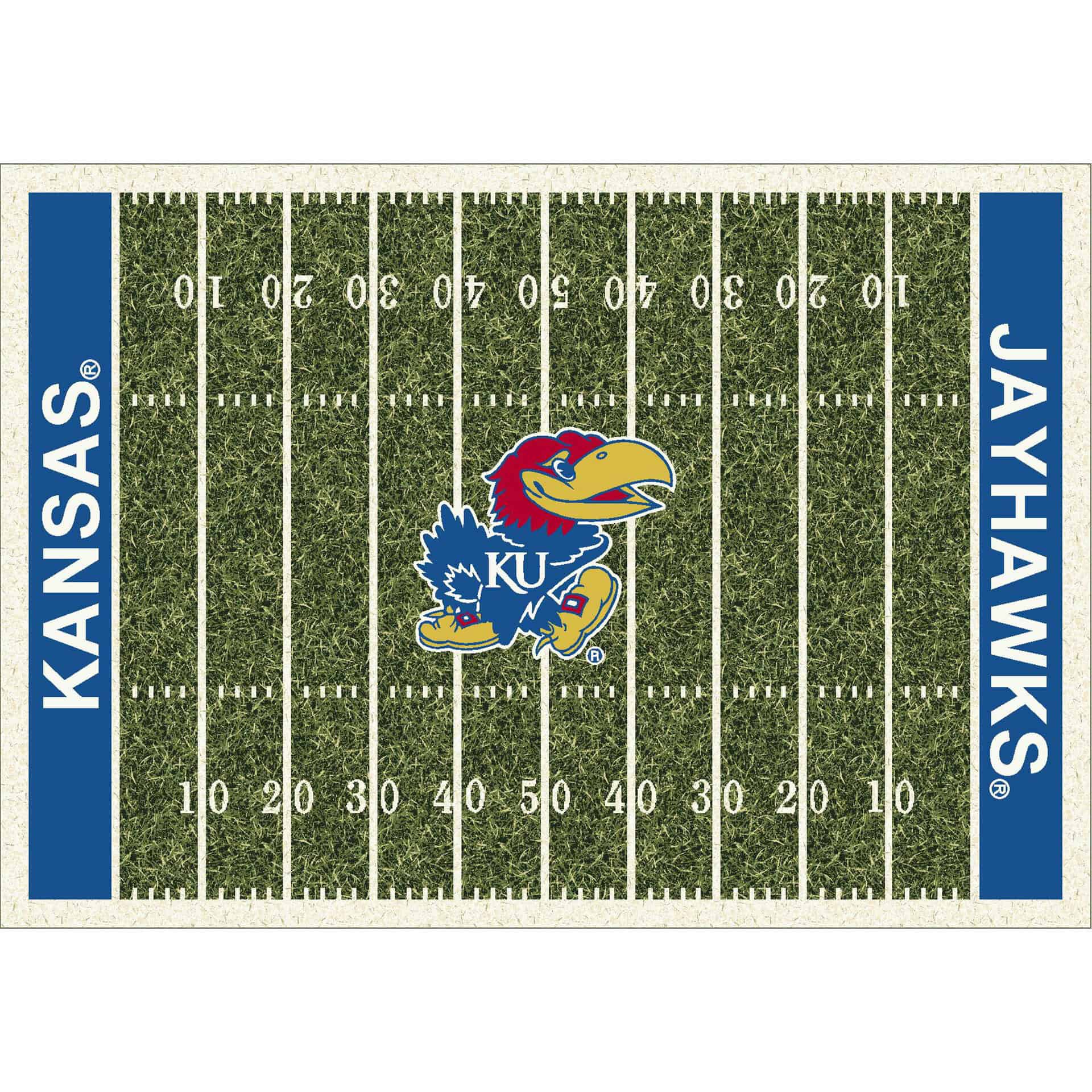 University of Kansas 4x6 Homefield Rug 1 University of Kansas 4x6 Homefield Rug