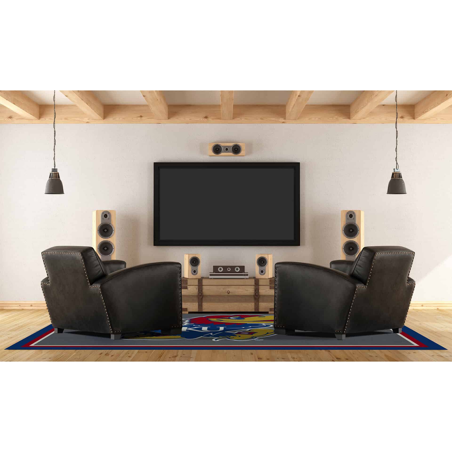 University of Kansas 6x8 Spirit Rug 2 University of Kansas 6x8 Spirit Rug - Image 2