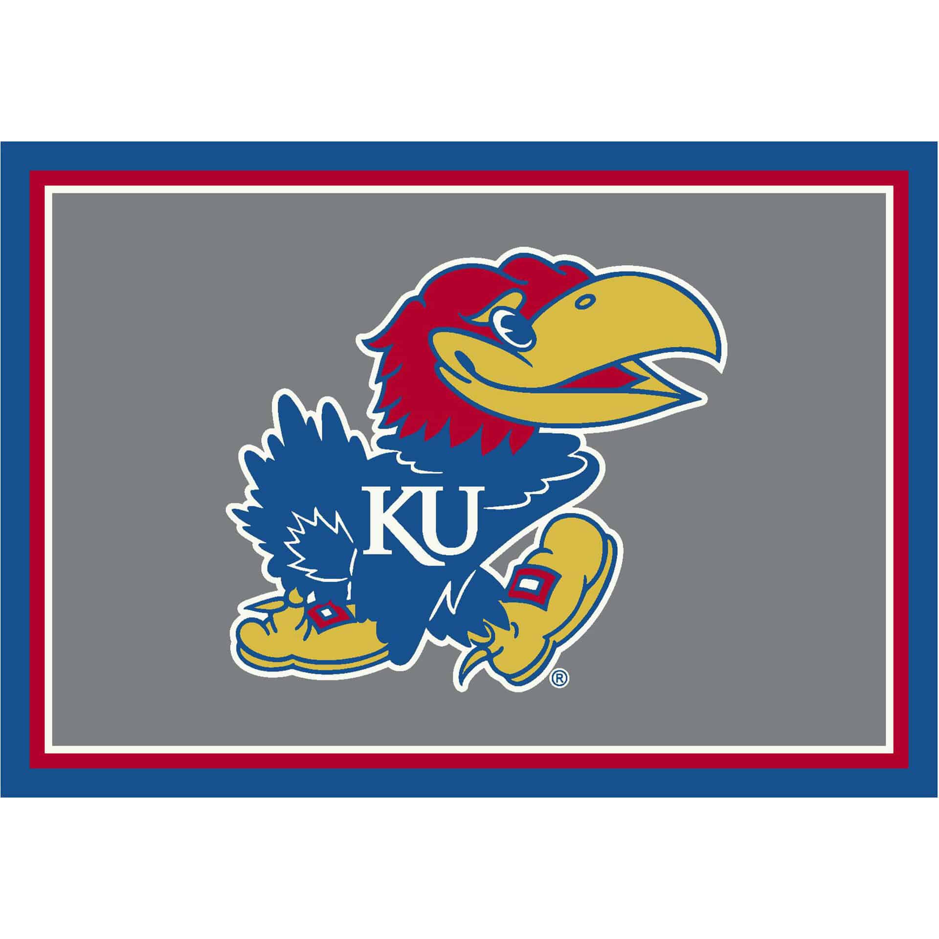University of Kansas 6x8 Spirit Rug 1 University of Kansas 6x8 Spirit Rug