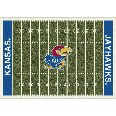 University of Kansas 8x11 Homefield Rug